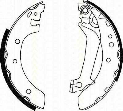 TRISCAN 8100 16587 комплект тормозных колодок на FORD ESCORT VII (GAL, AAL, ABL)