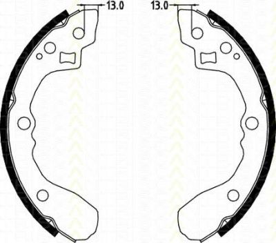 TRISCAN 8100 18001 комплект тормозных колодок на KIA RIO универсал (DC)