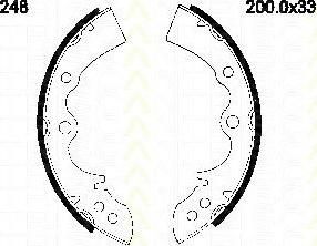 TRISCAN 8100 50248 комплект тормозных колодок на MAZDA 323 I (FA)