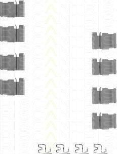 TRISCAN 8105 131624 комплектующие, колодки дискового тормоза на TOYOTA LAND CRUISER 80 (_J8_)