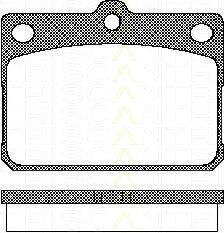 TRISCAN 8110 10009 комплект тормозных колодок, дисковый тормоз на TOYOTA CORONA Наклонная задняя часть (_T13_)