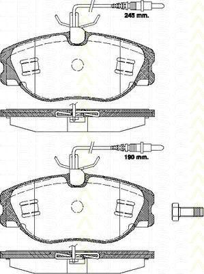 TRISCAN 8110 10018 комплект тормозных колодок, дисковый тормоз на PEUGEOT EXPERT фургон (222)