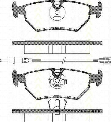 TRISCAN 8110 10500 комплект тормозных колодок, дисковый тормоз на PEUGEOT 806 (221)