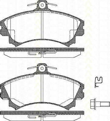 TRISCAN 8110 10507 комплект тормозных колодок, дисковый тормоз на VOLVO V40 универсал (VW)