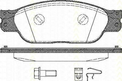 TRISCAN 8110 10536 комплект тормозных колодок, дисковый тормоз на LINCOLN LS