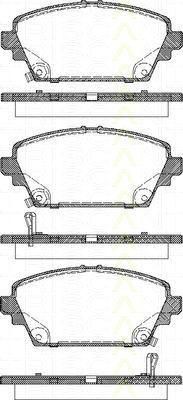 TRISCAN 8110 10538 комплект тормозных колодок, дисковый тормоз на NISSAN PRIMERA Hatchback (P12)