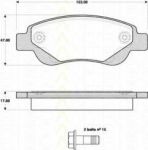 TRISCAN 8110 10548 комплект тормозных колодок, дисковый тормоз на PEUGEOT 108