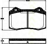 TRISCAN 8110 10555 комплект тормозных колодок, дисковый тормоз на VOLVO V70 II (SW)