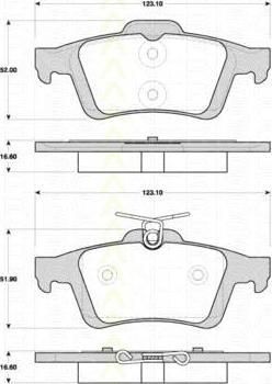 TRISCAN 8110 10570 комплект тормозных колодок, дисковый тормоз на OPEL VECTRA C