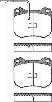 TRISCAN 8110 10715 комплект тормозных колодок, дисковый тормоз на PEUGEOT 505 Break (551D)