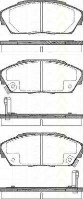 TRISCAN 8110 10974 комплект тормозных колодок, дисковый тормоз на HONDA ACCORD III (CA)