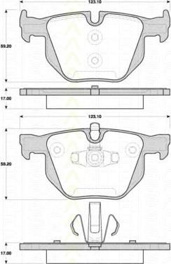 TRISCAN 8110 11030 комплект тормозных колодок, дисковый тормоз на 3 купе (E92)