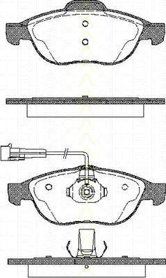 TRISCAN 8110 12002 комплект тормозных колодок, дисковый тормоз на ALFA ROMEO 156 (932)
