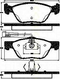 TRISCAN 8110 12007 комплект тормозных колодок, дисковый тормоз на ALFA ROMEO 156 (932)