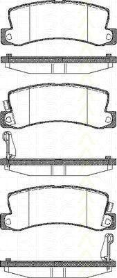TRISCAN 8110 13040 комплект тормозных колодок, дисковый тормоз на TOYOTA AVENSIS (_T22_)
