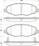 TRISCAN 8110 13067 комплект тормозных колодок, дисковый тормоз на TOYOTA HILUX III пикап (KUN_, TGN_, LAN_, GGN_)
