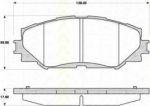 TRISCAN 8110 13070 комплект тормозных колодок, дисковый тормоз на TOYOTA COROLLA седан (E15_)