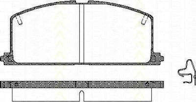 TRISCAN 8110 13089 комплект тормозных колодок, дисковый тормоз на TOYOTA COROLLA Liftback (_E8_)