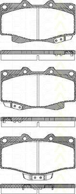 TRISCAN 8110 13178 комплект тормозных колодок, дисковый тормоз на TOYOTA LAND CRUISER 80 (_J8_)