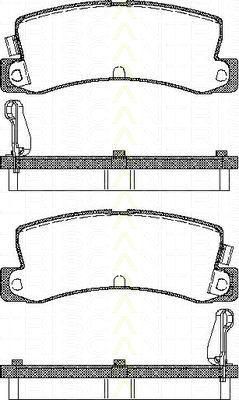 TRISCAN 8110 13955 комплект тормозных колодок, дисковый тормоз на TOYOTA COROLLA Liftback (_E11_)