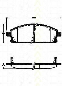 TRISCAN 8110 14044 комплект тормозных колодок, дисковый тормоз на NISSAN PATHFINDER II (R50)