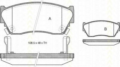 TRISCAN 8110 14155 комплект тормозных колодок, дисковый тормоз на NISSAN SUNNY III Liftback (N14)