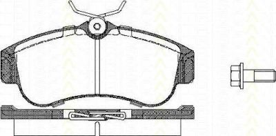 TRISCAN 8110 14937 комплект тормозных колодок, дисковый тормоз на NISSAN ALMERA II (N16)