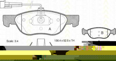 TRISCAN 8110 15005 комплект тормозных колодок, дисковый тормоз на FIAT MAREA Weekend (185)