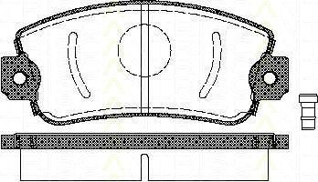 TRISCAN 8110 15505 комплект тормозных колодок, дисковый тормоз на FIAT UNO (146A/E)