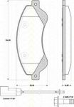 TRISCAN 8110 16017 комплект тормозных колодок, дисковый тормоз на FORD TRANSIT c бортовой платформой/ходовая часть