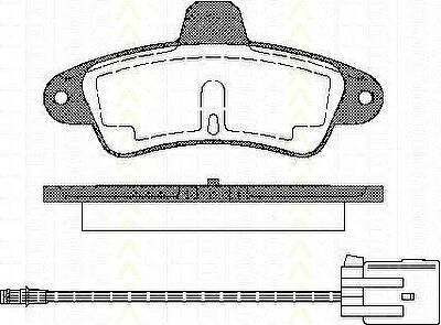 TRISCAN 8110 16162 комплект тормозных колодок, дисковый тормоз на FORD MONDEO I седан (GBP)