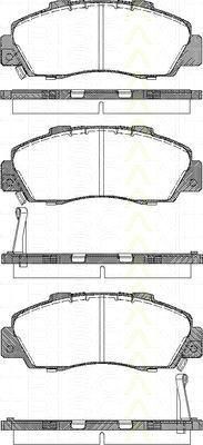 TRISCAN 8110 17009 комплект тормозных колодок, дисковый тормоз на ROVER 600 (RH)