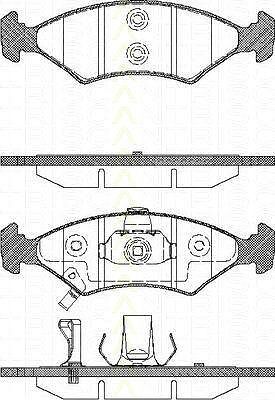TRISCAN 8110 18007 комплект тормозных колодок, дисковый тормоз на KIA SEPHIA седан (FA)