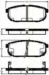 TRISCAN 8110 18014 комплект тормозных колодок, дисковый тормоз на KIA SORENTO I (JC)