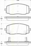 TRISCAN 8110 18017 комплект тормозных колодок, дисковый тормоз на HYUNDAI i10 (PA)