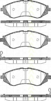 TRISCAN 8110 21001 комплект тормозных колодок, дисковый тормоз на CHEVROLET LACETTI (J200)