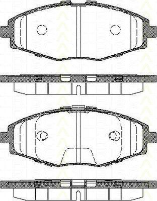 TRISCAN 8110 21002 комплект тормозных колодок, дисковый тормоз на DAEWOO MATIZ (KLYA)