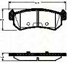TRISCAN 8110 21006 комплект тормозных колодок, дисковый тормоз на CHEVROLET LACETTI (J200)