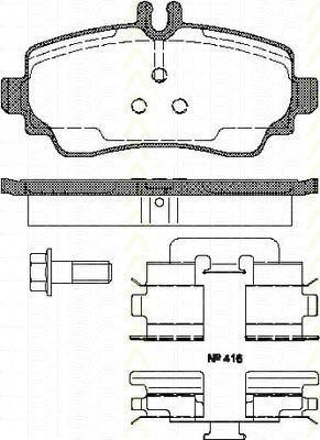 TRISCAN 8110 23022 комплект тормозных колодок, дисковый тормоз на MERCEDES-BENZ A-CLASS (W168)