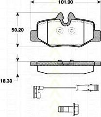 TRISCAN 8110 23043 комплект тормозных колодок, дисковый тормоз на MERCEDES-BENZ VIANO (W639)