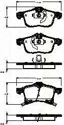 TRISCAN 8110 24025 комплект тормозных колодок, дисковый тормоз на OPEL ZAFIRA B Van