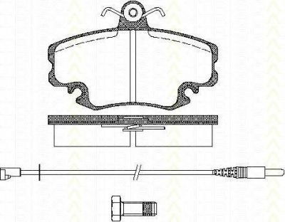 TRISCAN 8110 25005 комплект тормозных колодок, дисковый тормоз на RENAULT CLIO I (B/C57_, 5/357_)