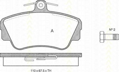 TRISCAN 8110 27944 комплект тормозных колодок, дисковый тормоз на VOLVO 460 L (464)