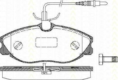 TRISCAN 8110 28003 комплект тормозных колодок, дисковый тормоз на PEUGEOT 406 Break (8E/F)