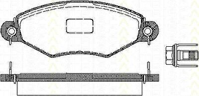 TRISCAN 8110 28013 комплект тормозных колодок, дисковый тормоз на PEUGEOT 306 Break (7E, N3, N5)