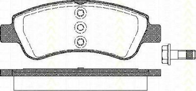 TRISCAN 8110 28029 комплект тормозных колодок, дисковый тормоз на PEUGEOT 208