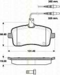 TRISCAN 8110 28035 комплект тормозных колодок, дисковый тормоз на PEUGEOT 407 (6D_)
