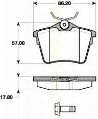 TRISCAN 8110 28036 комплект тормозных колодок, дисковый тормоз на PEUGEOT 407 (6D_)