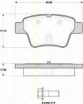 TRISCAN 8110 28039 комплект тормозных колодок, дисковый тормоз на PEUGEOT 207 (WA_, WC_)
