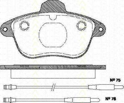 TRISCAN 8110 28968 комплект тормозных колодок, дисковый тормоз на PEUGEOT 605 (6B)